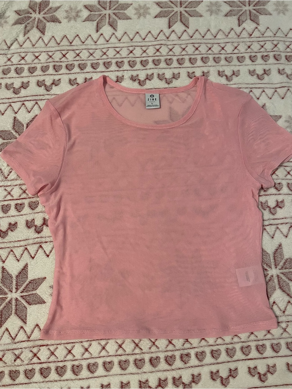 Zine Clothing Dusty Pink Short Sleeve Crewneck Tee